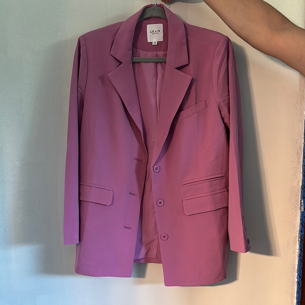 Le Lis Pink Blazer Tailored Suit Jacket